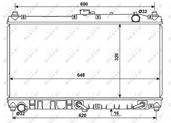 NRF Køler, motorkøling 53977 for MAZDA