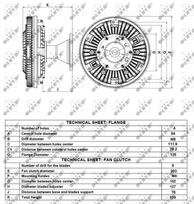 NRF 49148 203mm for VOLVO