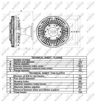 NRF 49157 290mm for MERCEDES-BENZ