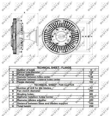 NRF 49159 290mm for MERCEDES-BENZ