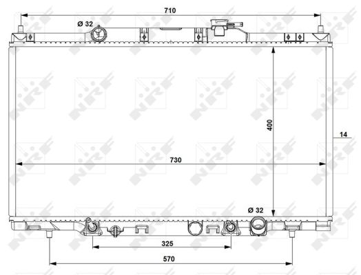NRF Køler, motorkøling 53574 for HONDA