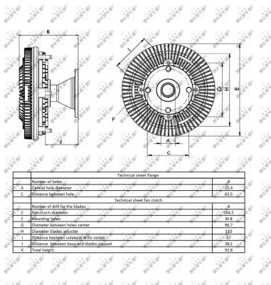 NRF 49419 165mm for RENAULT