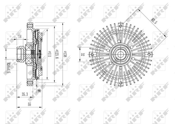 NRF Kobling, kølerventilator 49567 for BMW