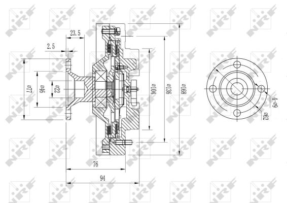NRF Kobling, kølerventilator 49579 for TOYOTA