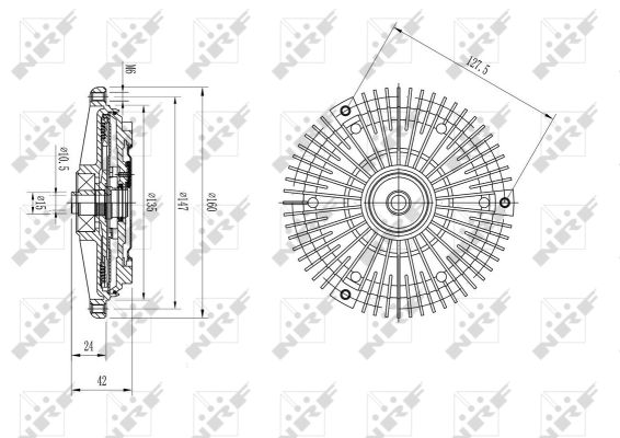 NRF Kobling, kølerventilator 49583 for MERCEDES-BENZ