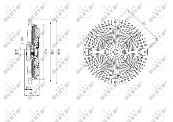 NRF Kobling, kølerventilator 49588 for MERCEDES-BENZ