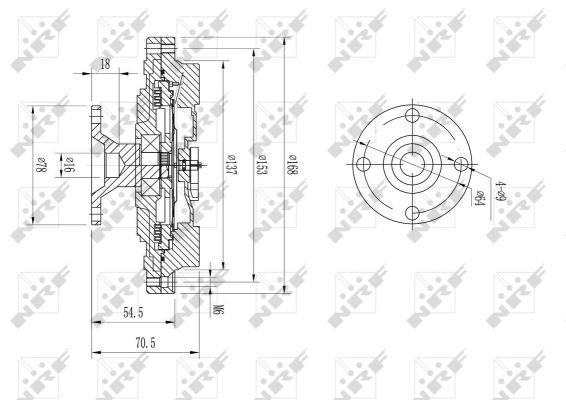 NRF Kobling, kølerventilator 49604 for HYUNDAI