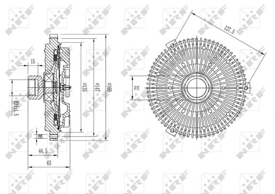 NRF Kobling, kølerventilator 49605 for BMW