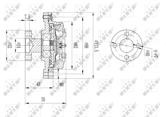NRF Kobling, kølerventilator 49609 for SUZUKI