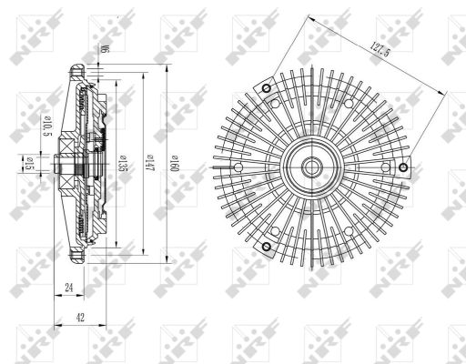 NRF Kobling, kølerventilator 49617 for SSANGYONG