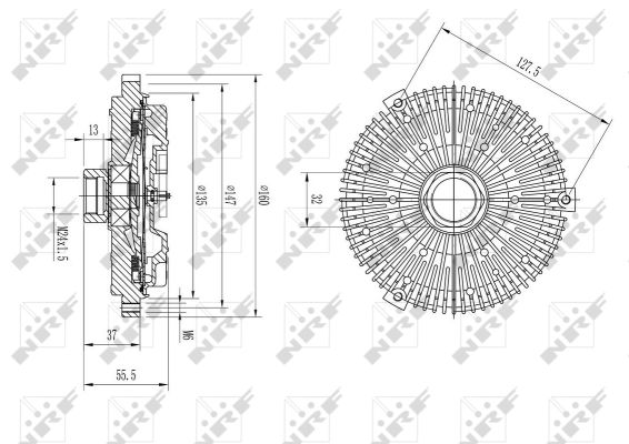 NRF Kobling, kølerventilator 49631 for BMW