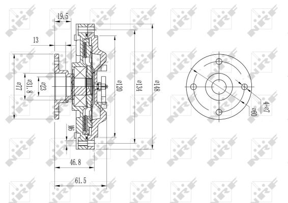 NRF 49639 148mm for NISSAN