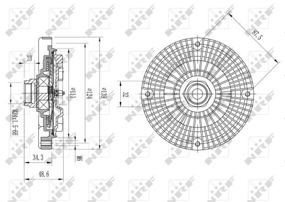 NRF Kobling, kølerventilator 49642 for AUDI