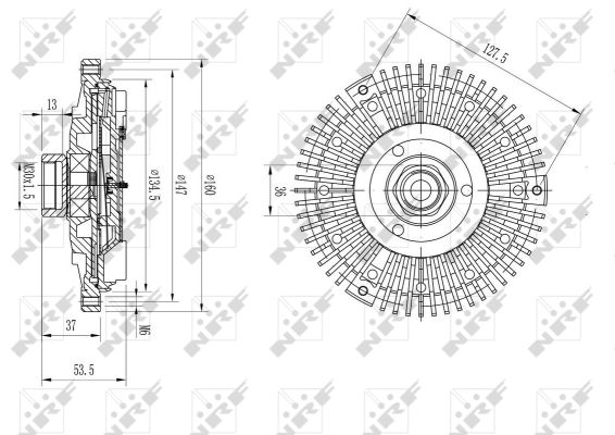 NRF Kobling, kølerventilator 49673 for MERCEDES-BENZ