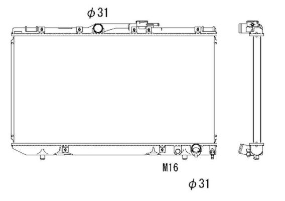 NRF Køler, motorkøling 503964 for TOYOTA