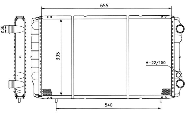 NRF Køler, motorkøling 50403 for VAUXHALL OPEL RENAULT
