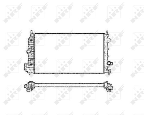 NRF Køler, motorkøling 58205 for OPEL VAUXHALL FIAT