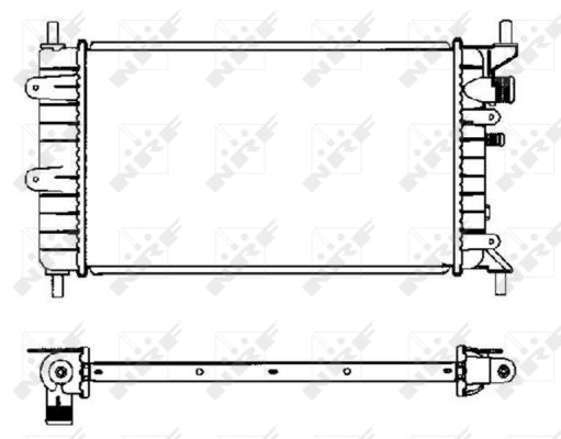 NRF Køler, motorkøling 504437 for FORD