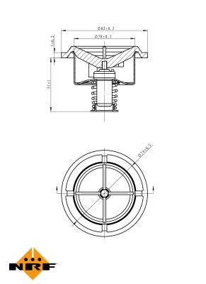 NRF Termostat, kølemiddel 725014 for OPEL VAUXHALL