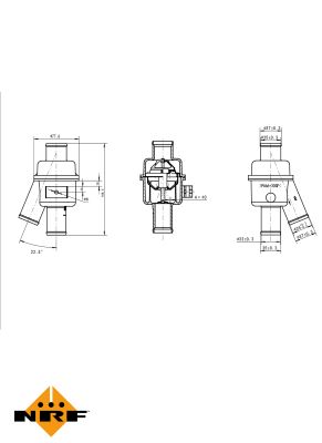 NRF Termostat, kølemiddel 725018 for OPEL FIAT VAUXHALL CHEVROLET GENERAL MOTORS