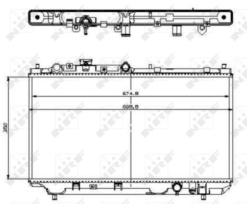 NRF Køler, motorkøling 509512 for MAZDA
