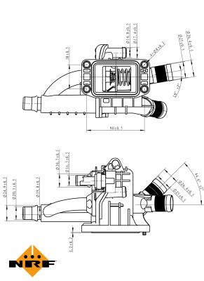 NRF Termostat, kølemiddel 725021 for SMART MERCEDES-BENZ