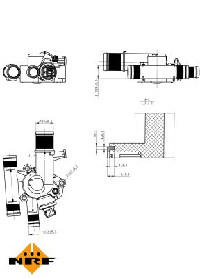 NRF Termostat, kølemiddel 725022 for SAAB OPEL VAUXHALL