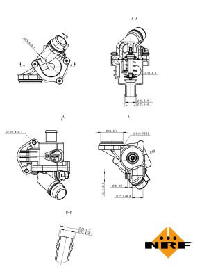 NRF Termostat, kølemiddel 725027 for OPEL VAUXHALL