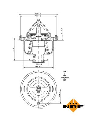 NRF Termostat, kølemiddel 725053 for RENAULT