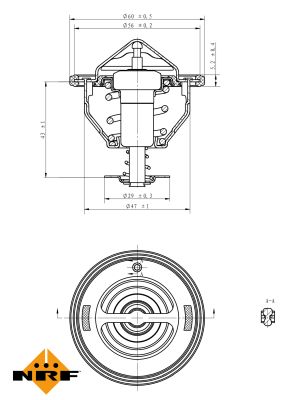 NRF Termostat, kølemiddel 725092 for MERCEDES-BENZ