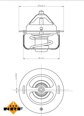 NRF Termostat, kølemiddel 725147 for OPEL VAUXHALL LANCIA