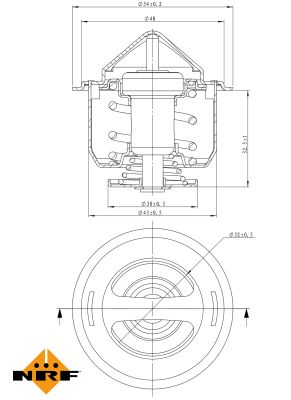 NRF Termostat, kølemiddel 725148 for SKODA