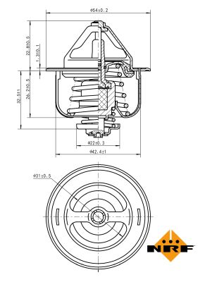 NRF Termostat, kølemiddel 725160 for CITROËN PEUGEOT