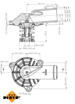 NRF Termostat, kølemiddel 725223 for VOLVO
