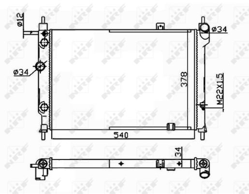 NRF Køler, motorkøling 514647 for OPEL VAUXHALL