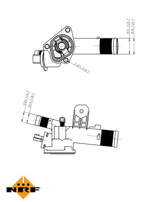 NRF Termostat, kølemiddel 725082 for NISSAN RENAULT