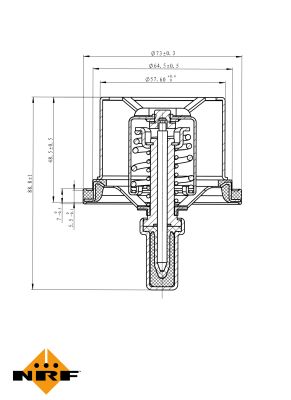 NRF Termostat, kølemiddel 725029 for DAF VOLVO VAUXHALL MAN PORSCHE RENAULT