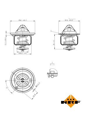 NRF Termostat, kølemiddel 725143 for HONDA