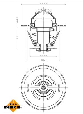 NRF Termostat, kølemiddel 725036 for VAUXHALL OPEL FORD GENERAL MOTORS
