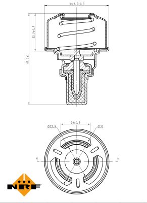 NRF Termostat, kølemiddel 725007 for VOLVO RENAULT