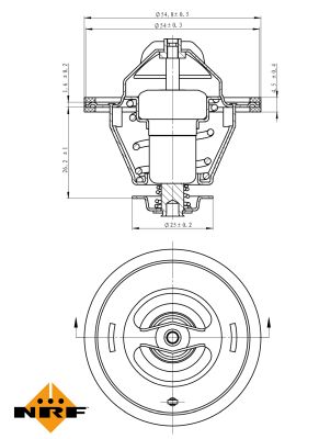 NRF Termostat, kølemiddel 725124 for PEUGEOT OPEL FIAT IVECO VAUXHALL RENAULT RENAULT TRUCKS