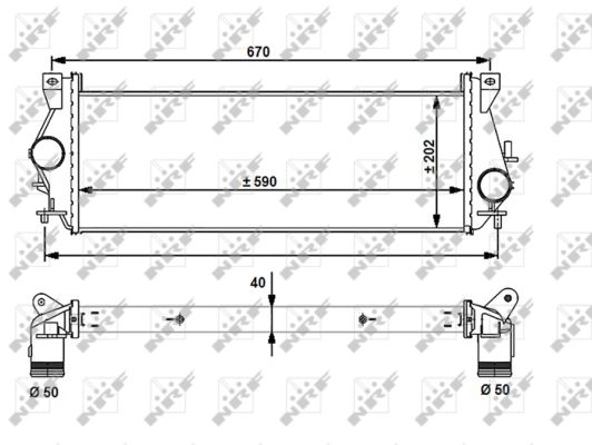NRF Ladeluftkøler 30910 for LAND ROVER