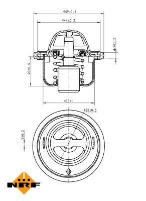 NRF Termostat, kølemiddel 725146 for CHEVROLET DAIHATSU SUZUKI NISSAN