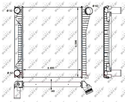 NRF Ladeluftkøler 30929 for LAND ROVER