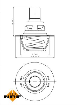 NRF Termostat, kølemiddel 725141 for RENAULT