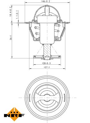NRF Termostat, kølemiddel 725109 for PEUGEOT CITROËN LADA NISSAN ROVER