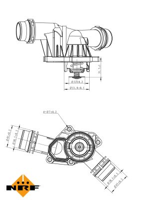 NRF Termostat, kølemiddel 725044 for BMW