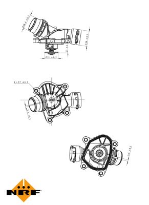 NRF Termostat, kølemiddel 725041 for BMW