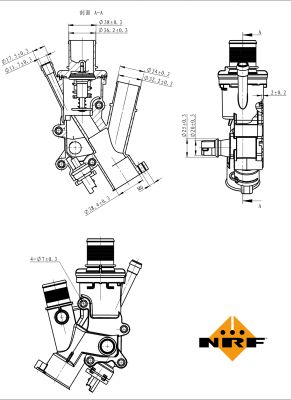 NRF Termostat, kølemiddel 725165 for FORD VOLVO CITROËN DS PEUGEOT TOYOTA