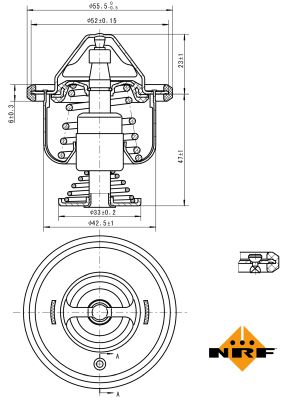 NRF Termostat, kølemiddel 725199 for PEUGEOT